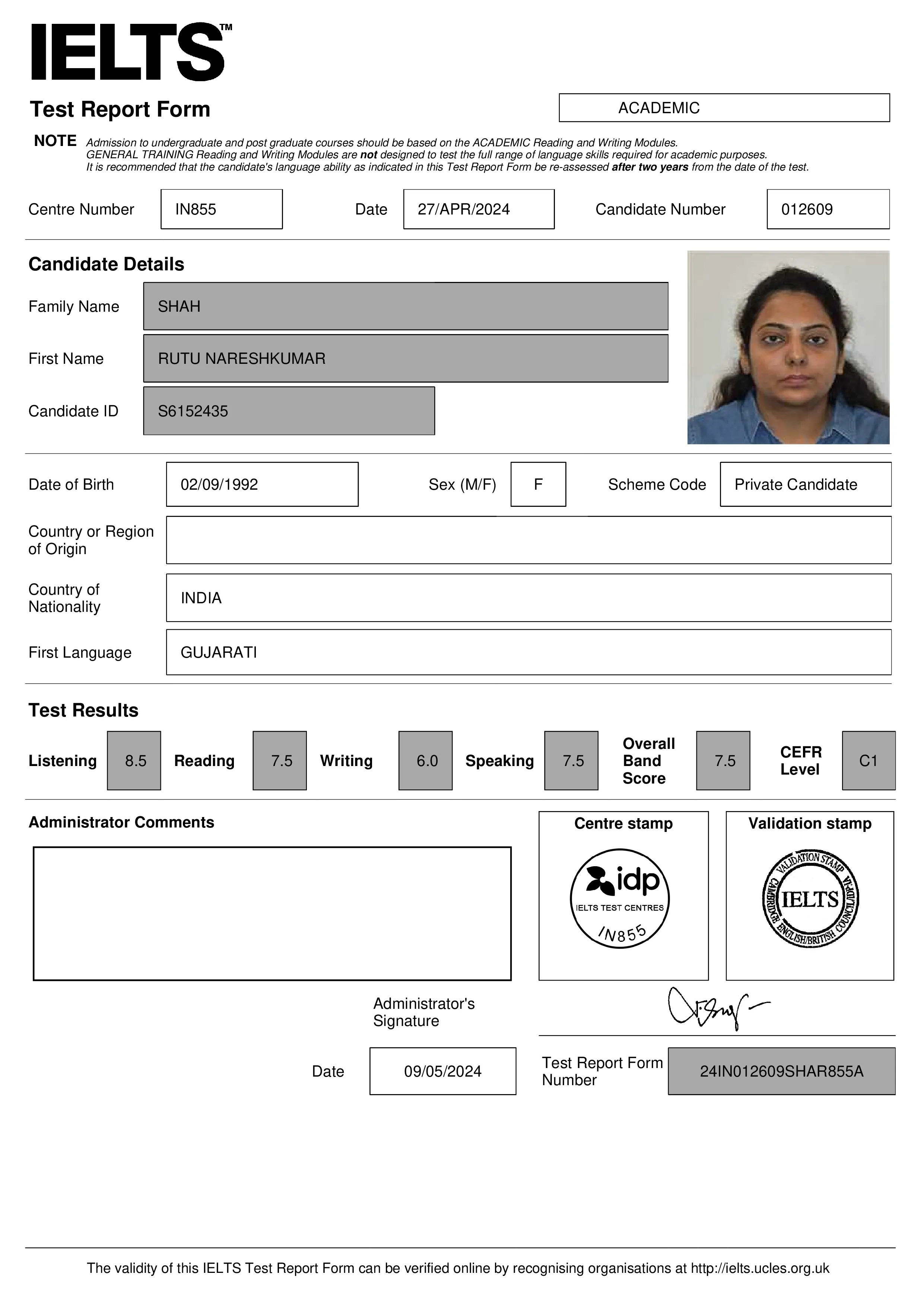 rutu nareshkumar shah trf
