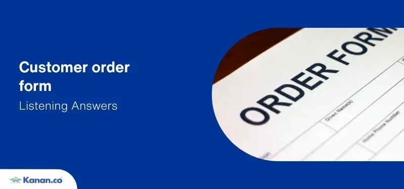customer order form