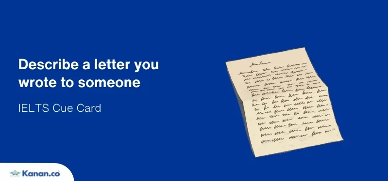 describe a letter you wrote to someone