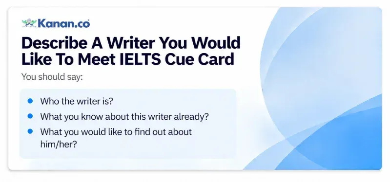 Describe A Writer You Would Like To Meet IELTS Cue Card