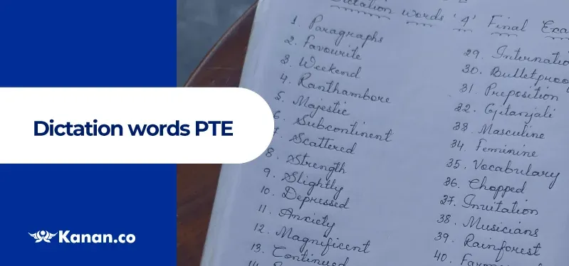 Dictation Words