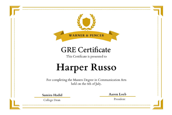 gre certificate in thrissur