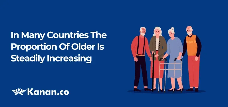 In many countries the proportion of older is stedily increasing