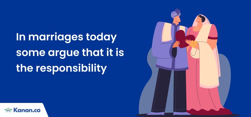 In marriages today some argue that it is the responsibility