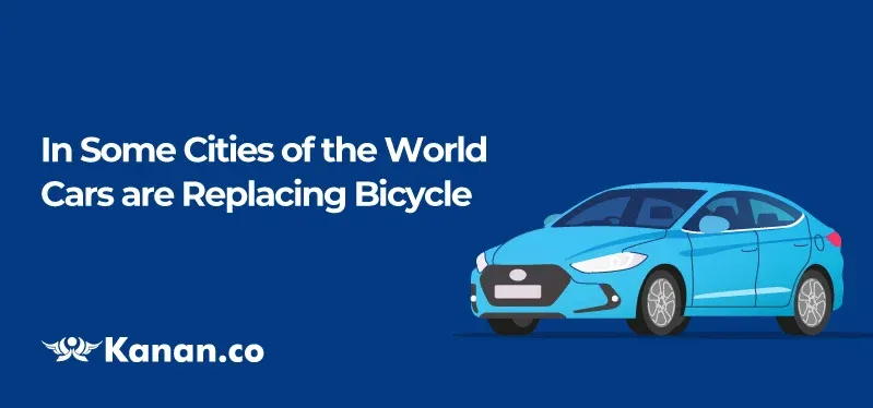 In some cities of the world cars replacing bicycle
