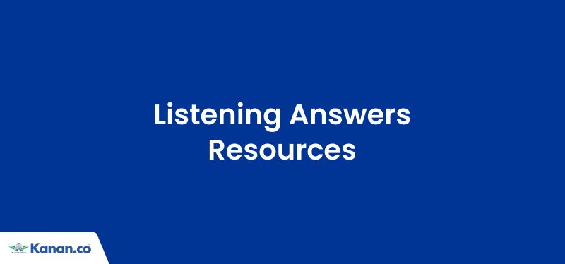 Listening answers resources
