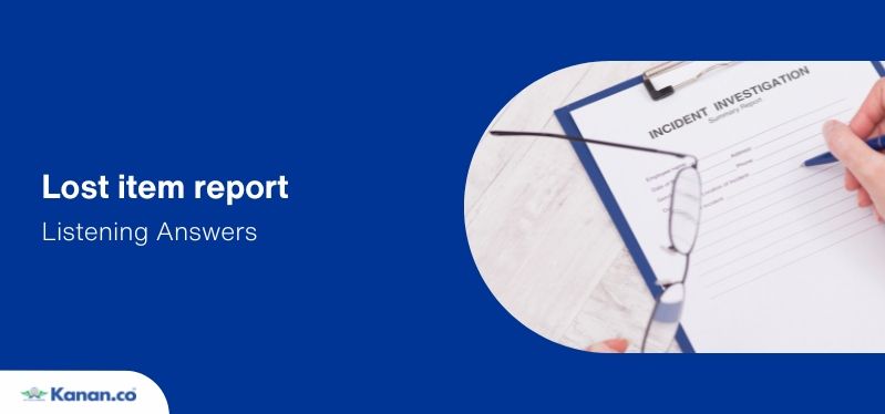 lost item report ielts
