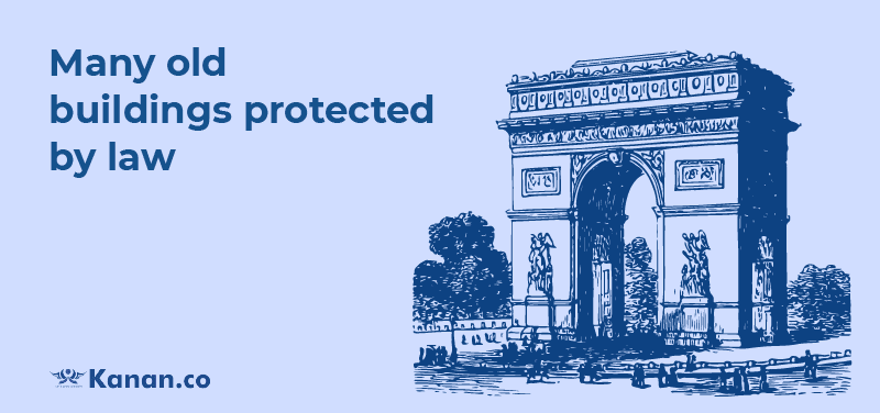 many old buildings protected by law