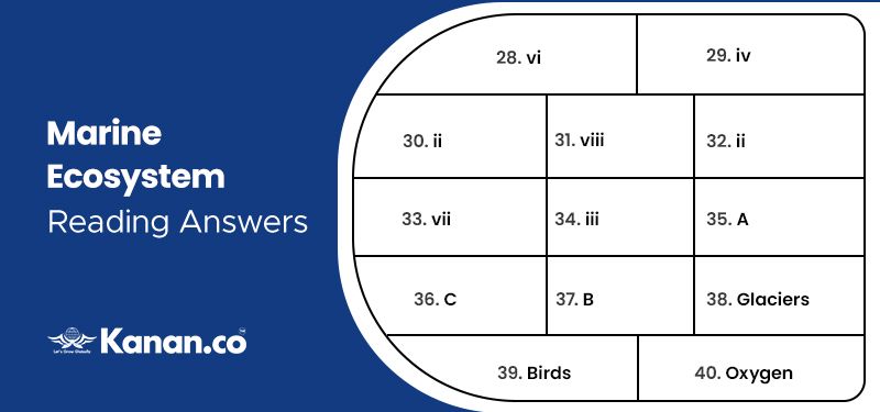 marine ecosystems reading answers