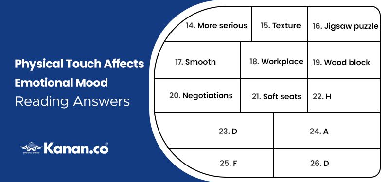 physical touch affects emotional mood reading answers 