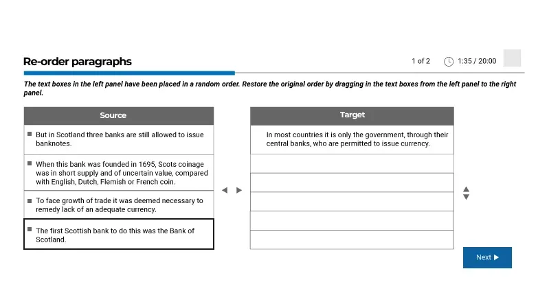 Reorders Paragraphs
