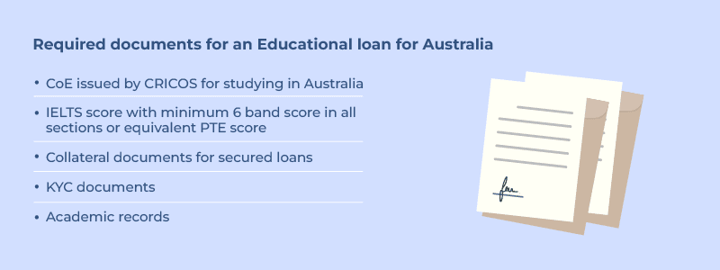 Required Documents for An Educational Loan For Australia 