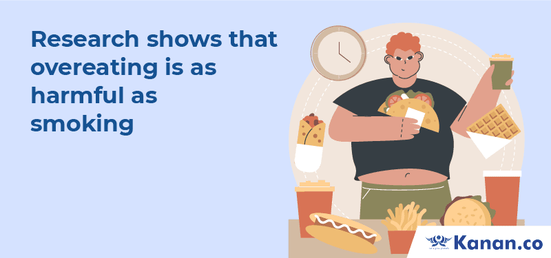 research shows that overeating is as harmful as smoking