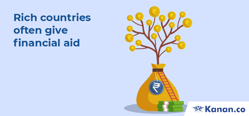 Rich countries often give financial aid