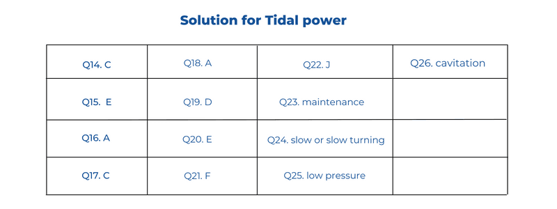 Tidal Power Reading Answers Cambridge 9 Reading Test 3 Reading Passage 2