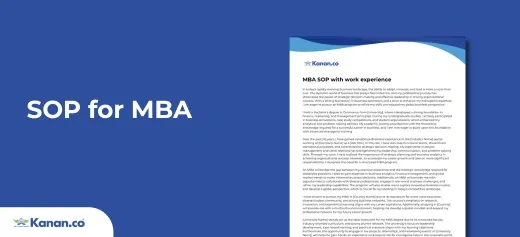 SOP for MBA