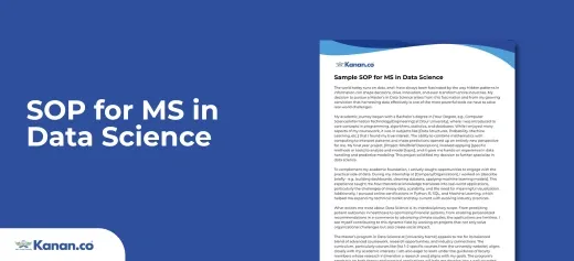 SOP for MS in Data Science: Samples, Format, Tips