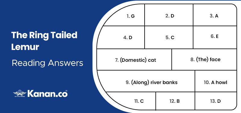 The Ring Tailed Lemur Reading Answers