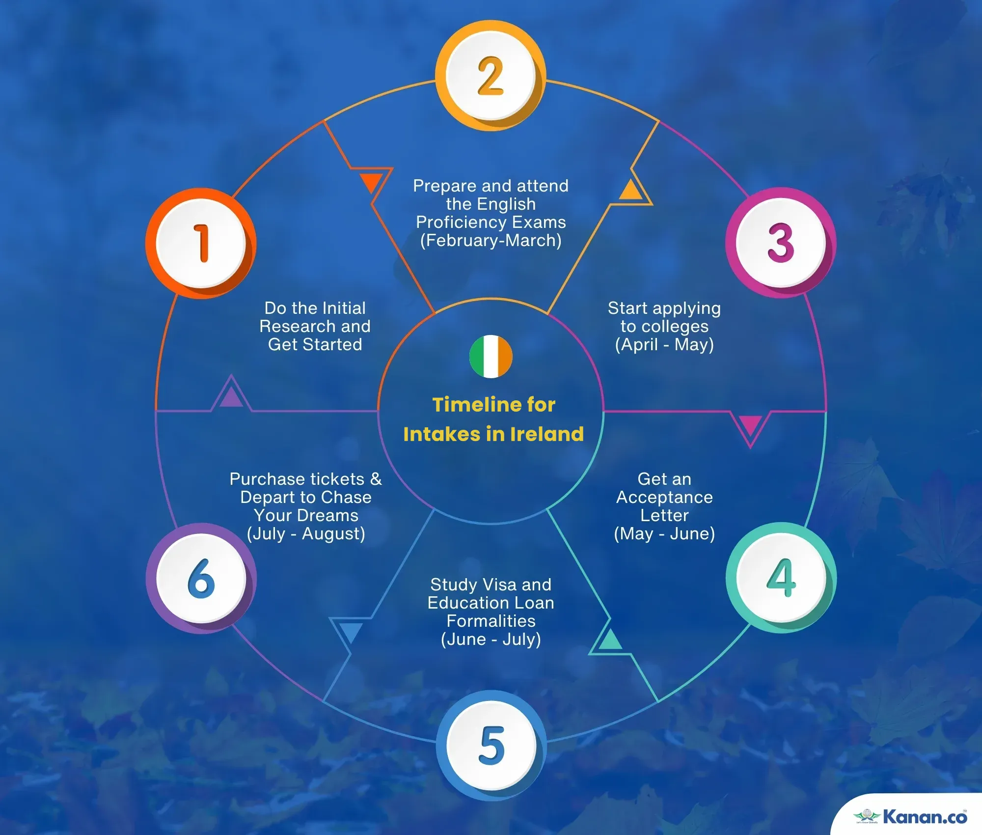Steps to apply for intakes in Ireland