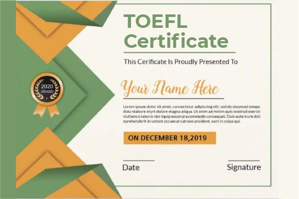 toefl certificate in vapi