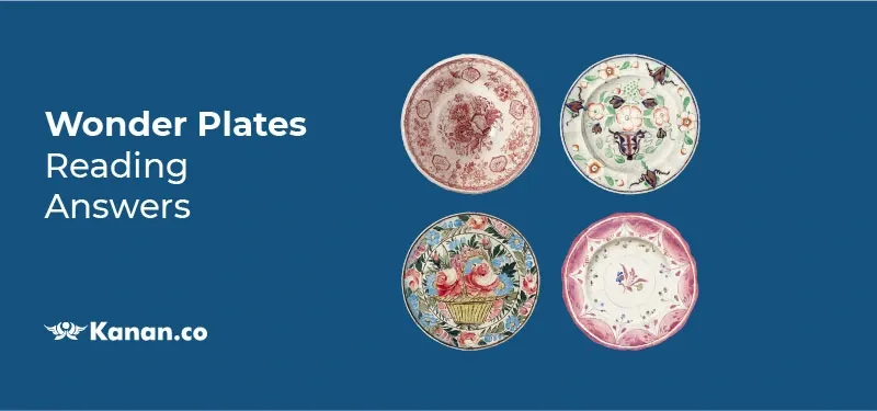 Wonder Plates Reading Answers