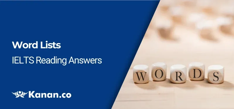 word lists reading answers